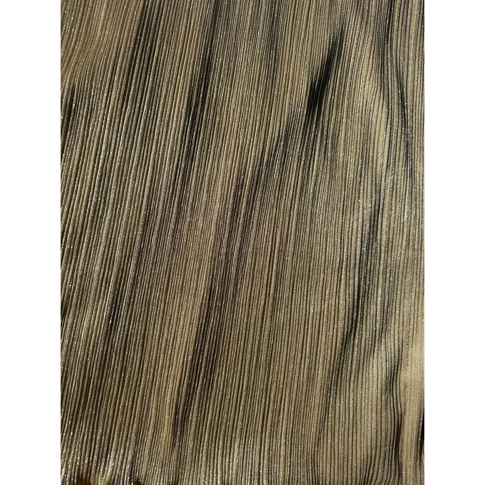 True vintage gold metallic pleated maxi skirt by Jessica Howard - Picture 6 of 7